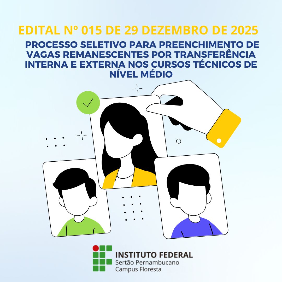 Post para instagram de empresa sobre processo seletivo azul e laranja